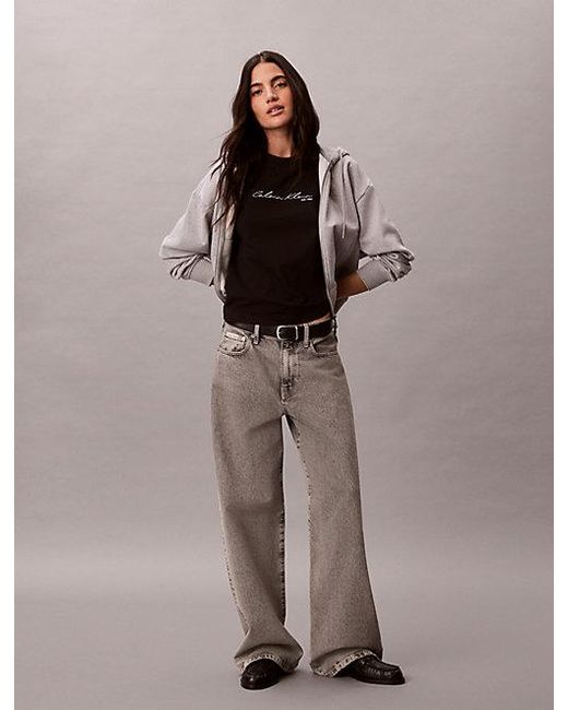 Calvin Klein Brown Jeans Relaxed Script Logo T-Shirt