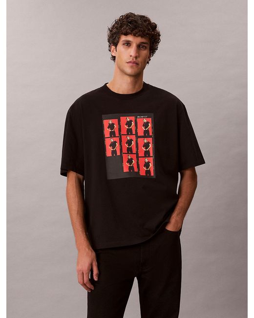 Calvin Klein Red Kate Moss Graphic Relaxed T-Shirt for men