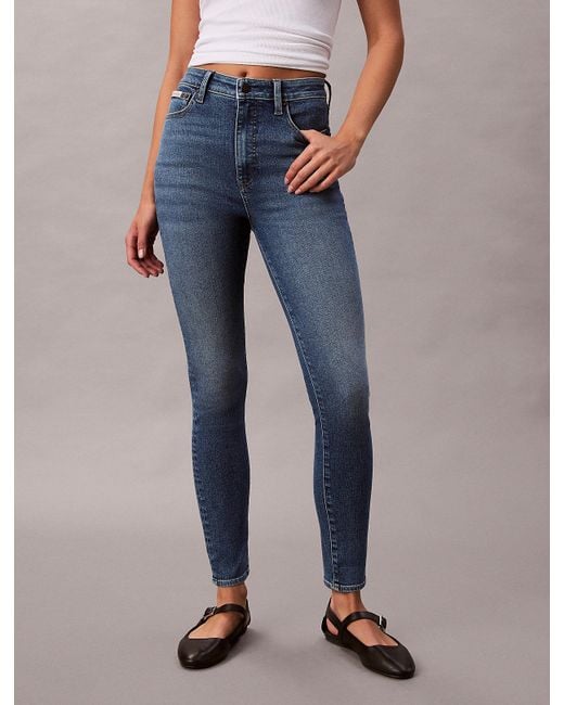 Calvin Klein Blue High Rise Skinny Jeans