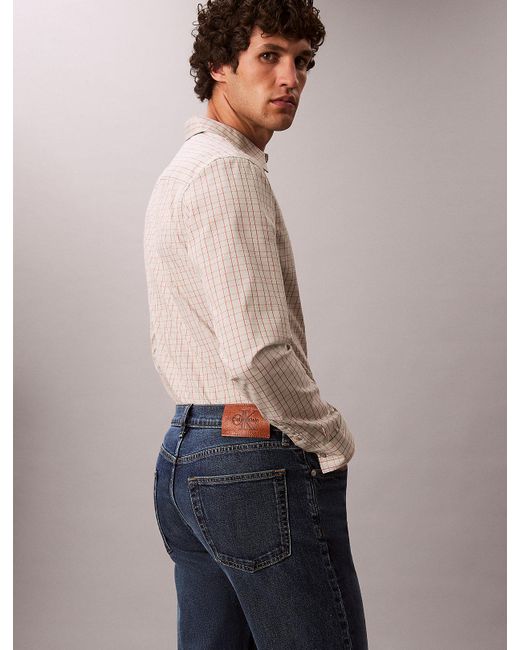 Calvin Klein Blue Standard Straight Fit Jeans for men