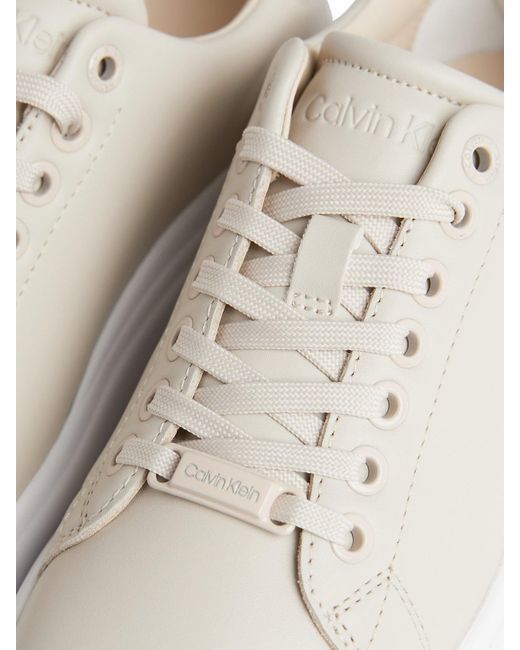 Calvin Klein Natural Leather Trainers