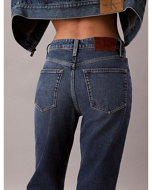 Calvin Klein Blue Jeans High Rise Straight Jeans