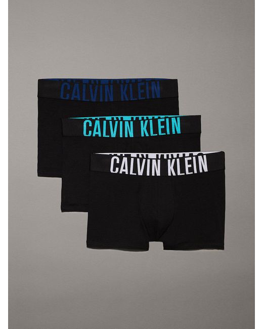 Calvin Klein Multicolor 3 Pack Trunks - Intense Power for men