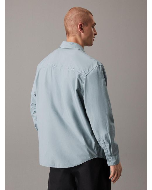 Chemise Relaxed En Popeline De Coton Calvin Klein pour homme en coloris Blue