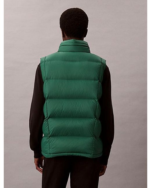 Calvin Klein Green Nylon Quilted Puffer Vest for men