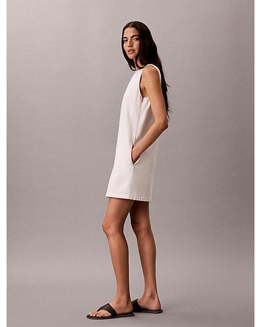 Calvin Klein Pink Jeans Denim Shift Dress
