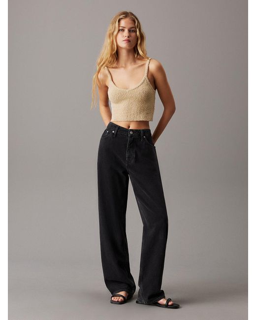 Calvin Klein Multicolor Textured Knit Bralette Top
