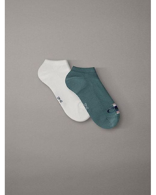 Calvin Klein Gray 2 Pack Soft Cotton Stretch Ankle Socks for men