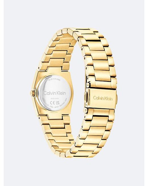 Calvin Klein Metallic Plated Steel Bracelet Watch