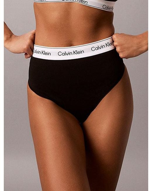 Calvin Klein Black Shapewear High Waisted Thong Icon
