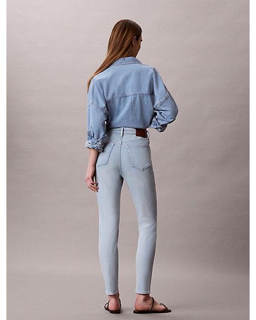 Calvin Klein Blue Jeans High Rise Skinny Jeans