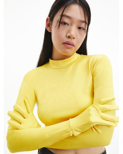 calvin klein yellow top