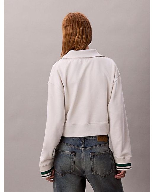 Calvin Klein Gray Sport French Terry 1 4 Zip Sweatshirt