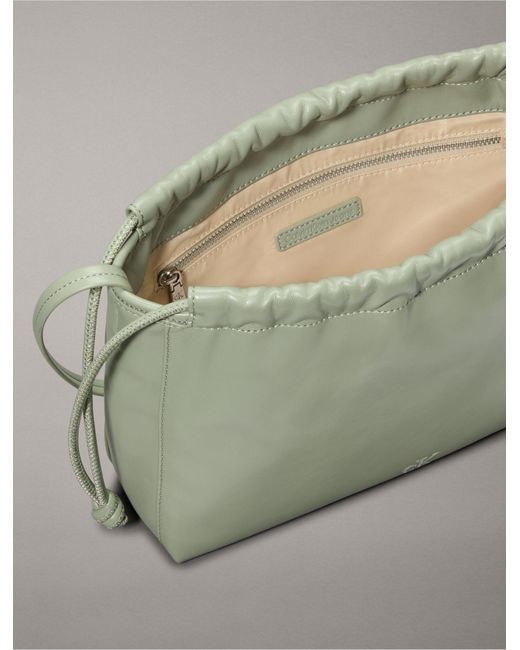 Calvin Klein Green Drawstring Crossbody Bag