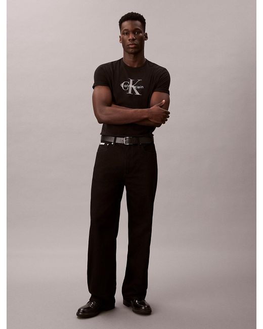 Jean Baggy Calvin Klein pour homme en coloris Black