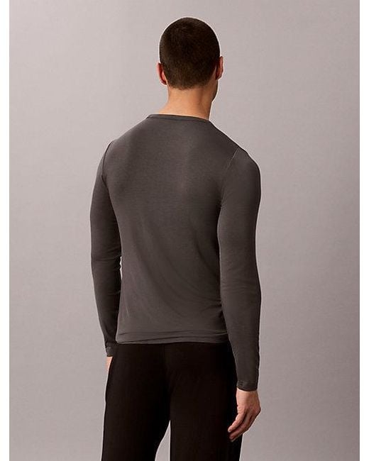 Calvin Klein Gray Pyjama Top Ultra Soft Modal for men