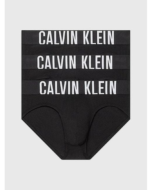 Calvin Klein Black 3 Pack Briefs Intense Power Cotton for men