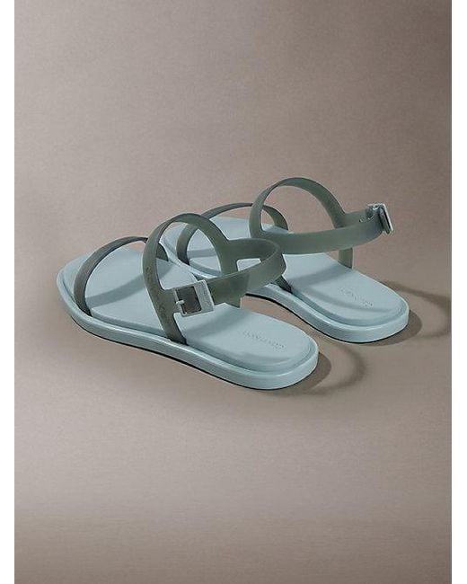 Calvin Klein Gray Finni Jelly Slingback Sandals