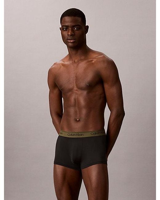 Calvin Klein Gray 3 Pack Low Rise Trunks Micro Stretch for men