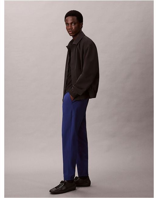 Calvin Klein Blue Tech Slim Pull-On Pants for men