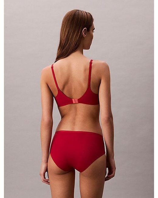 Calvin Klein Red Wirefree T-Shirt Bra Perfectly Fit