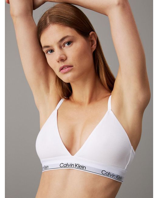 Calvin Klein White Triangle Bra