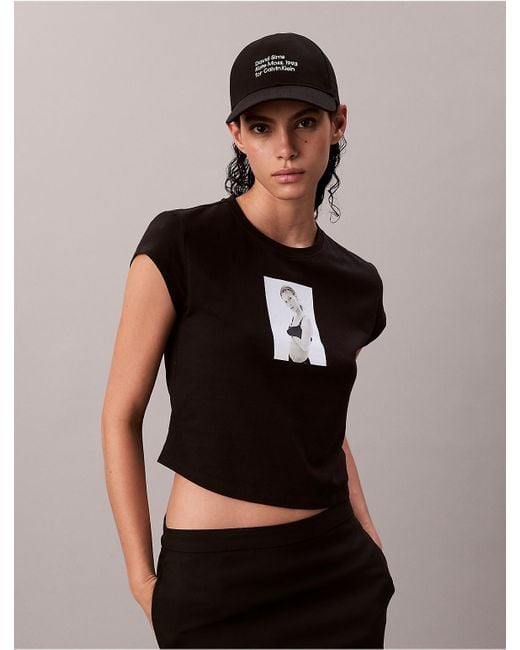Calvin Klein Black Kate Moss Baseball Cap for men