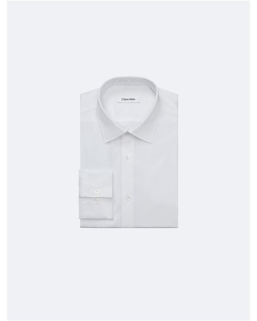 Calvin Klein White Refined Cotton Solid Classic Button-Down Shirt for men