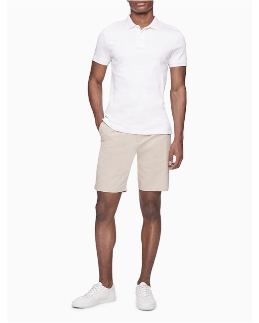 Calvin Klein Multicolor Infinite Flex Slim Fit Chino 9" Shorts for men