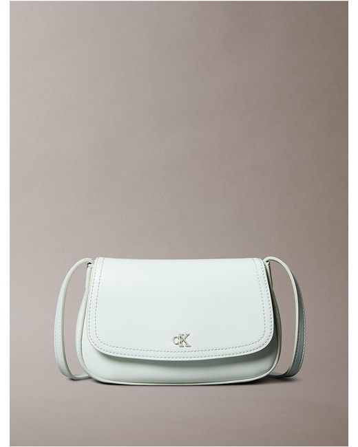 Calvin Klein Metallic Monogram Flap Camera Bag