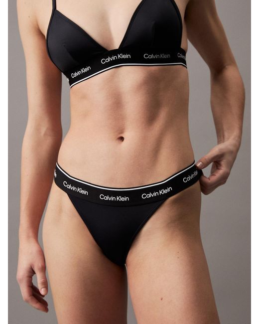Calvin Klein Black Brazilian Bikini Bottoms - Ck Meta Legacy