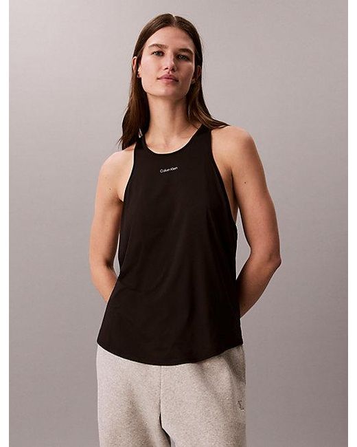 Calvin Klein Brown Sport Performance Racerback Gym Tank Top