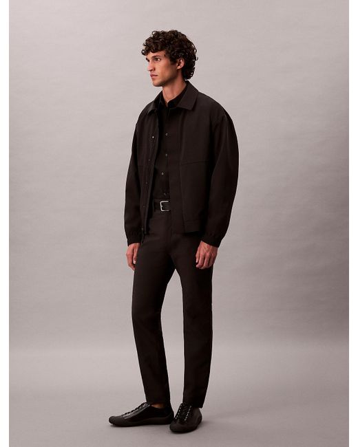 Calvin Klein Black Slim Technical Trousers for men