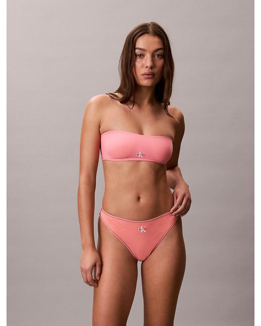 Calvin Klein Pink Thong Bikini Bottoms
