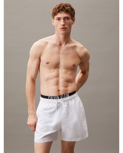 Short De Bain Avec Double Ceinture Calvin Klein pour homme en coloris Gray