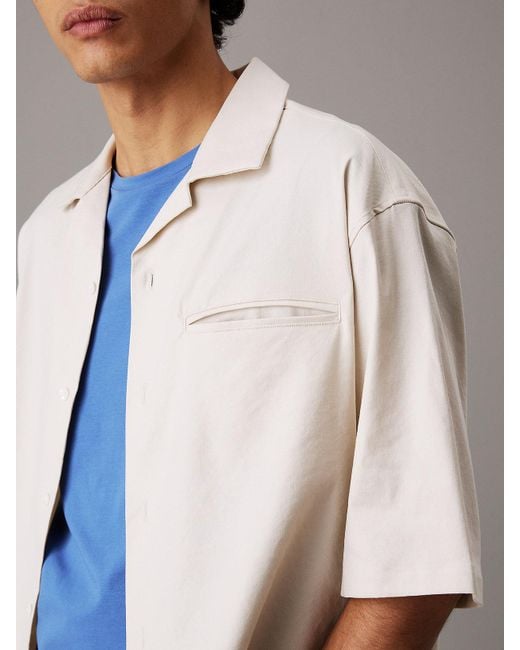 Chemise Relaxed En Lin Et Lyocell Calvin Klein pour homme en coloris Blue