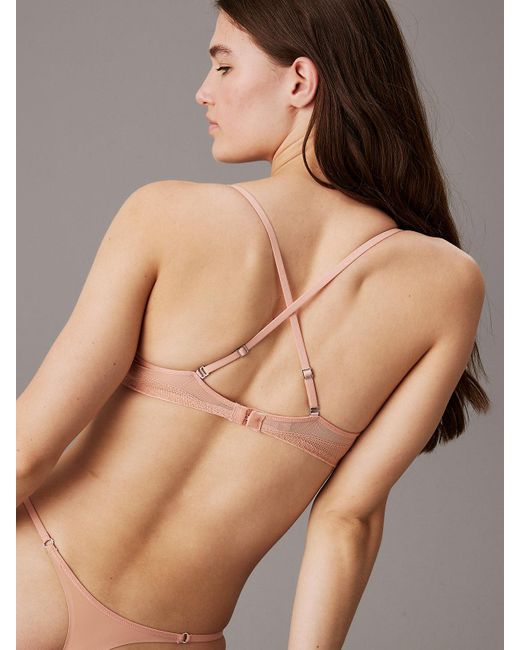 Calvin Klein Brown Demi Bra - Minimalist Lace