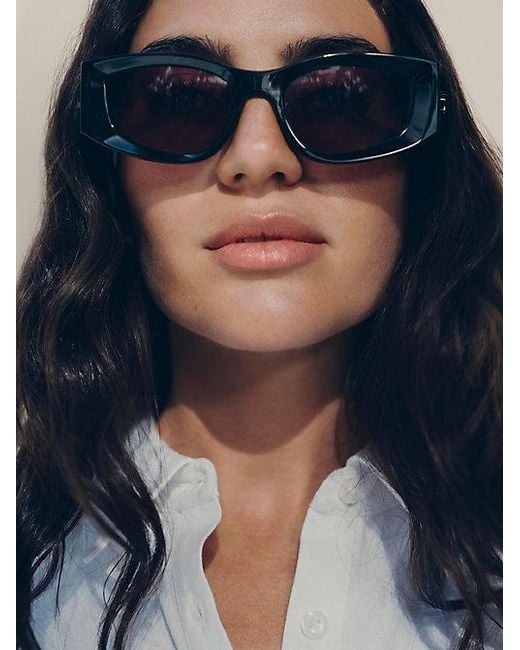 Calvin Klein White Jeans Cat Eye Sunglasses