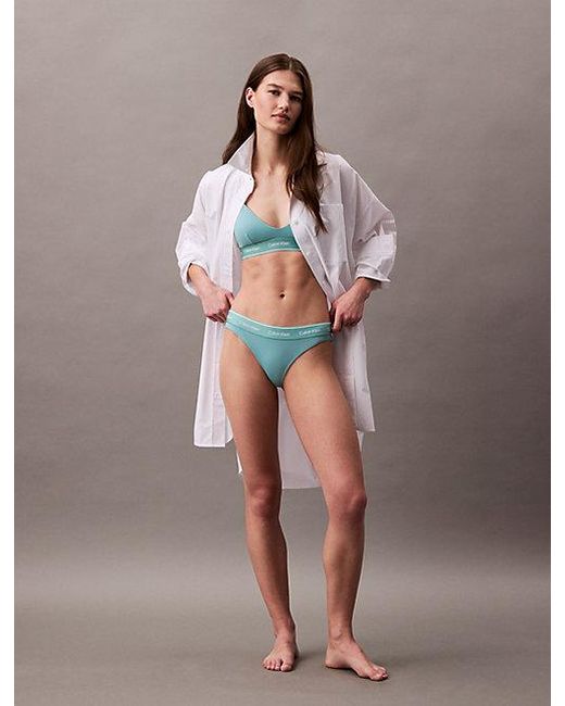 Calvin Klein Bralette Bikinitop in het Green