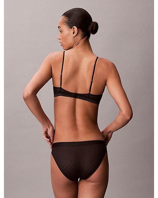 Calvin Klein Black Bralette Icon Cotton Modal