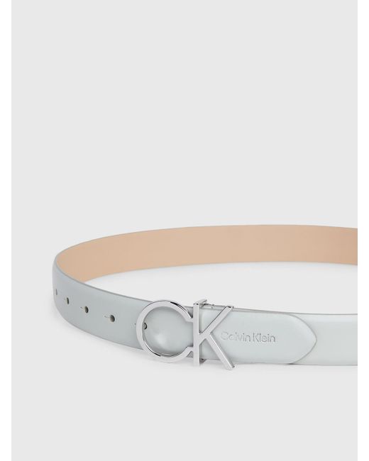 Ceinture en cuir Calvin Klein en coloris White