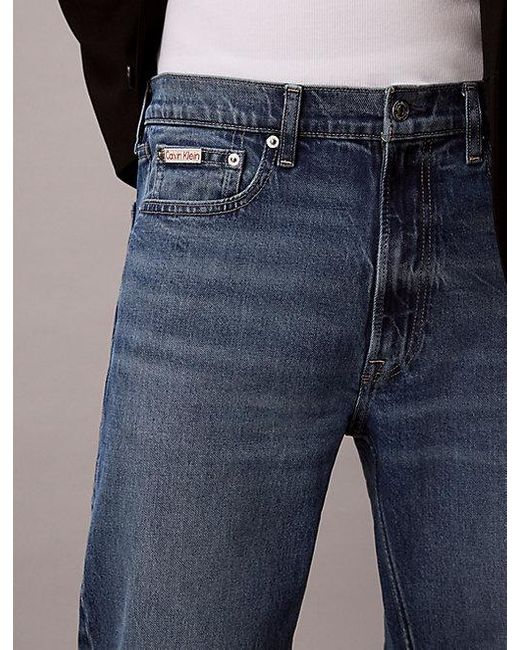 Calvin Klein Blue Standard Straight Jeans for men