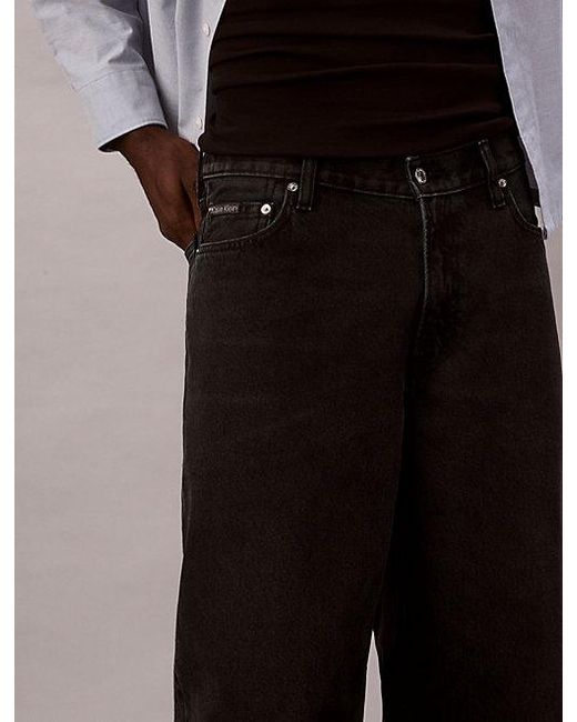 Calvin Klein Black Jeans Barrel Fit Jeans for men