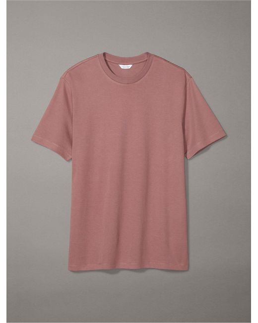 Calvin Klein Red Supima Cotton Crewneck T-shirt for men