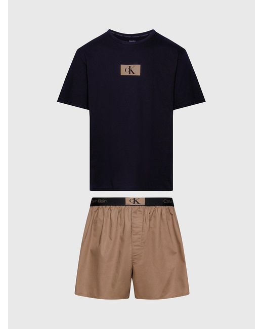Calvin Klein Black Shorts Pyjama Set - Ck96 for men