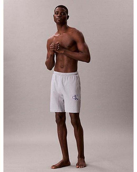 Calvin Klein Brown Pyjama Shorts Icon Cotton Stretch for men