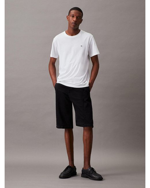 Calvin Klein Multicolor Denim Trouser Shorts for men