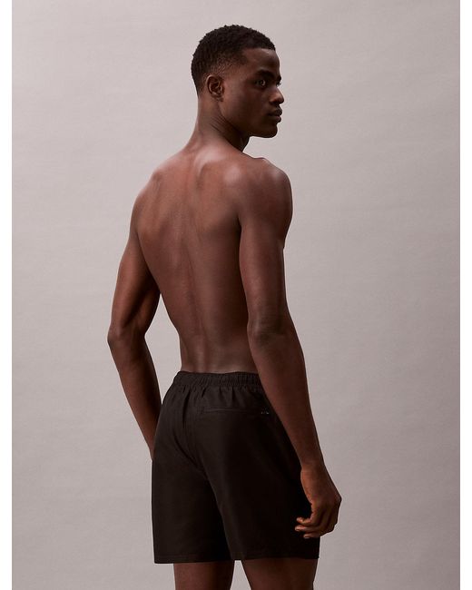 Calvin Klein Brown Medium Drawstring Swim Shorts for men