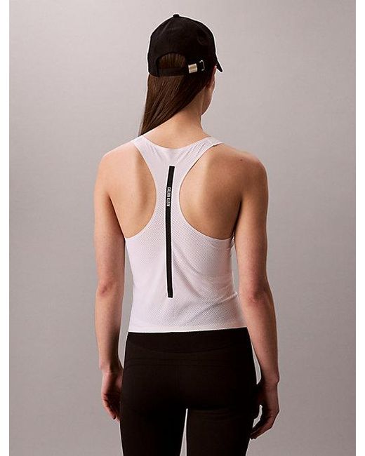 Calvin Klein Pink Sport Performance Mesh Racerback Gym Tank Top
