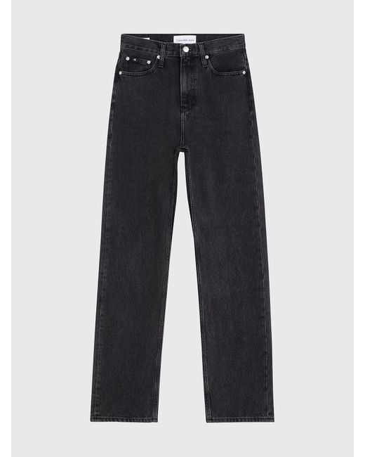 Calvin Klein Black High Rise Straight Jeans